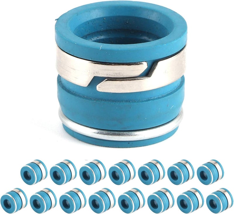 woobles Valve Stem Seal Set, 16 Pieces Fluorine Rubber Valve Stem Oil Seals Excellent Fit GM SBC V8 Engine - Image 5